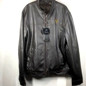 NWT GA Milano brown faux leather jacket size xxl